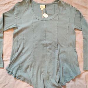 Vintage Outseam Scoop Neck Knit Top